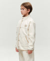 Marithé François Girbaud KIDS CLASSIC LOGO LIGHT WEIGHT FLEECE JACKET IVORY