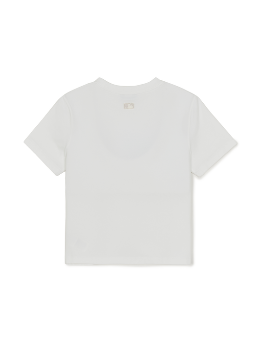 MLB Women's Small Bunny Graphic Slim Semi Crop T-shirts