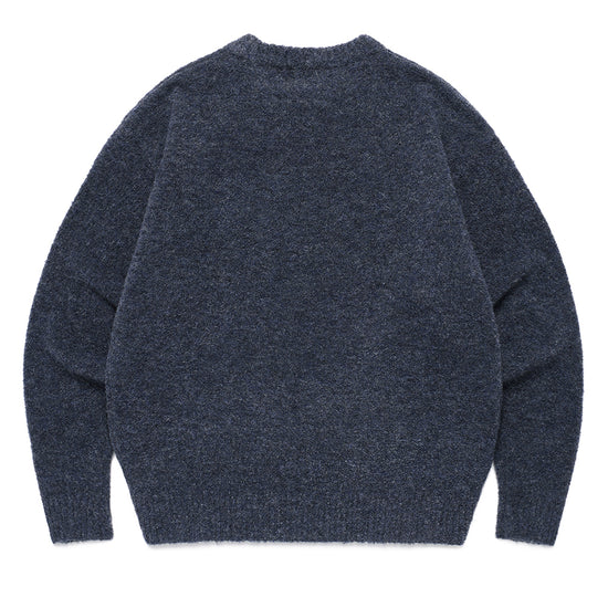 Cavish Two Tone Boucle Knit Crewneck