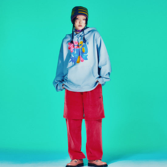 Nice Ghost Club Pigment Layered Sweat Pants [Red]
