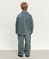 Marithé François Girbaud Kids Eiffel Label Corduroy Straight Pants Brown