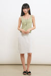 General Idea RUPITA PICK WOMAN Temperature Cut U-Neck Knit Sleeveless [SAGE MINT]
