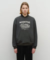Marithé François Girbaud Winery Applique Logo Overfit Sweatshirt Charcoal