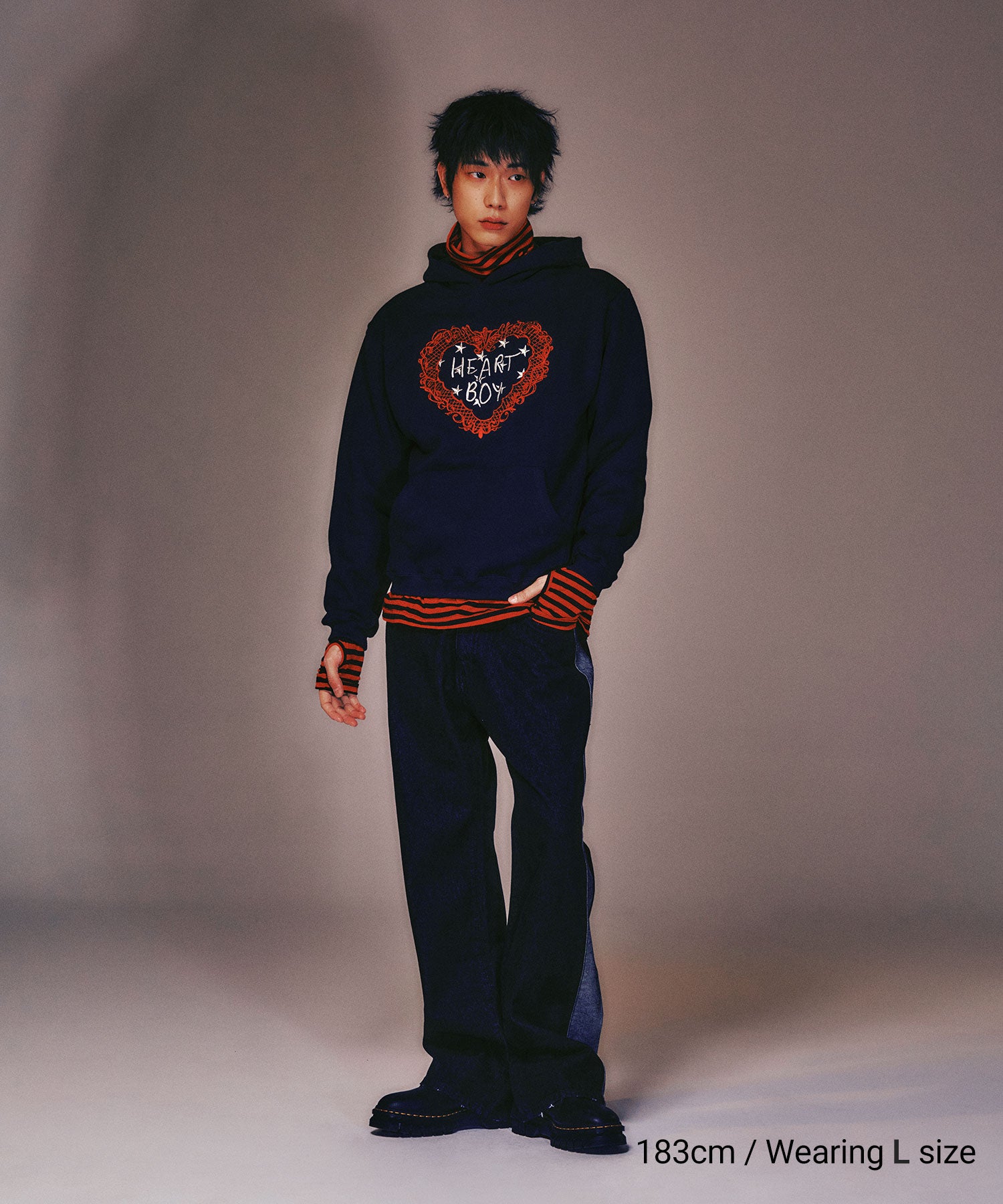 Nice Ghost Club Heart Boy Hoodie