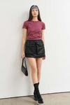 General Idea WOMAN Stripe Crew Neck Half Knit