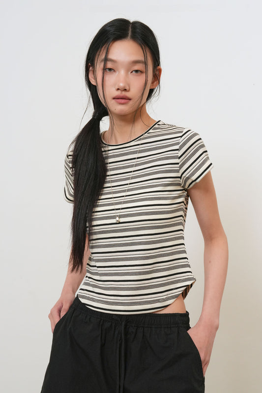 General Idea WOMAN Slim Fit Multi Stripe T-Shirt