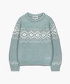 Marithé François Girbaud KIDS NORDIC KNIT PULLOVER MINT