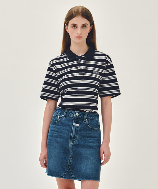 Marithé François Girbaud SMALL CLASSIC LOGO PK COLLAR TEE