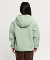 Marithé François Girbaud Kids Classic Logo Fleece Hoodie Zip-Up Ivory