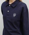 Marithé François Girbaud CREST LOGO JERSEY POLO LONG SLEEVE Light Heather Gray
