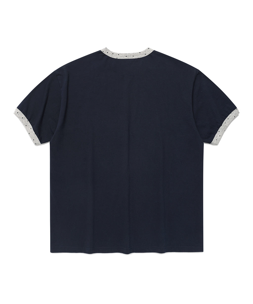 Cavish I LOVE MUSIC RINGER SS TEE [NAVY]