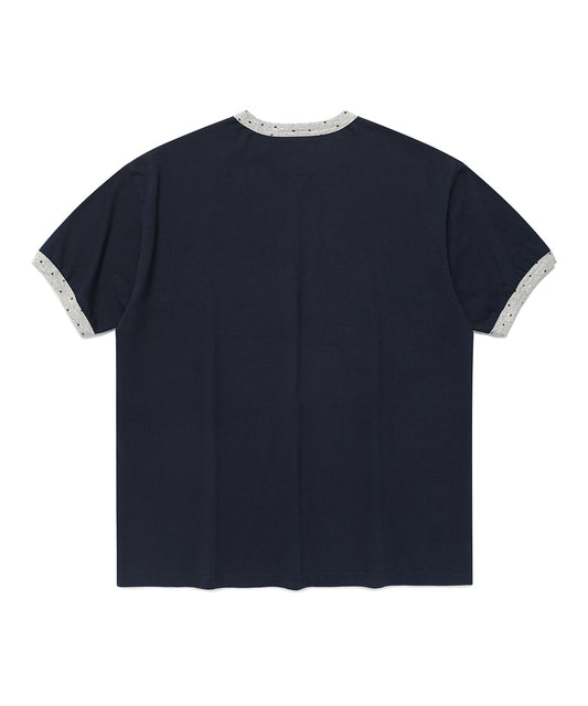 Cavish I LOVE MUSIC RINGER SS TEE [NAVY]