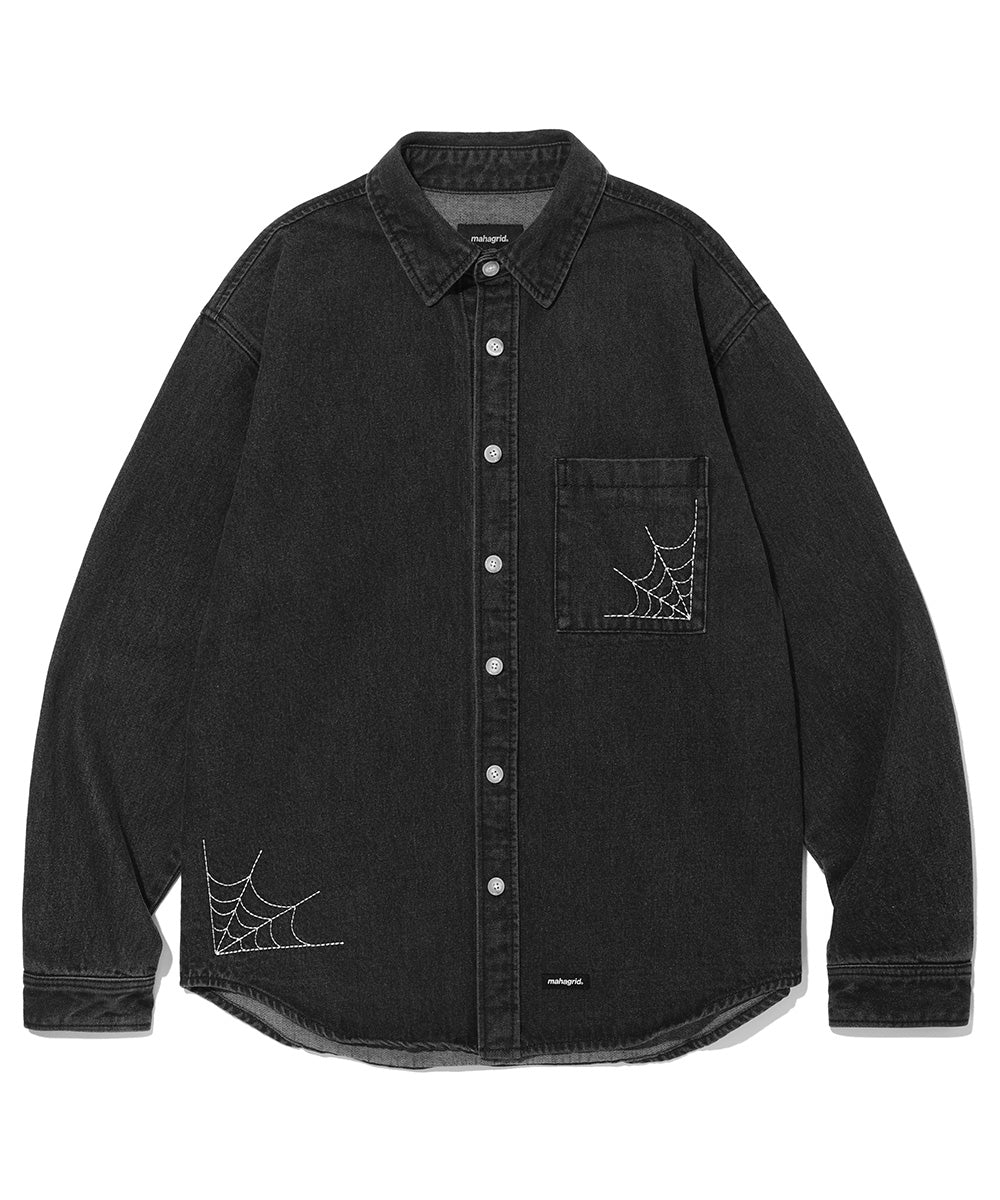 Mahagrid Web Denim Shirt Jacket