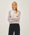 Marithé François Girbaud W BLOCK CLASSIC LOGO RAGLAN CROP SWEATSHIRT charcoal