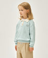 Marithé François Girbaud Kids Small Classic Logo Collar Knit Pullover Ivory