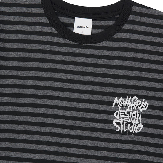 Mahagrid Stripe Slash Logo Tee