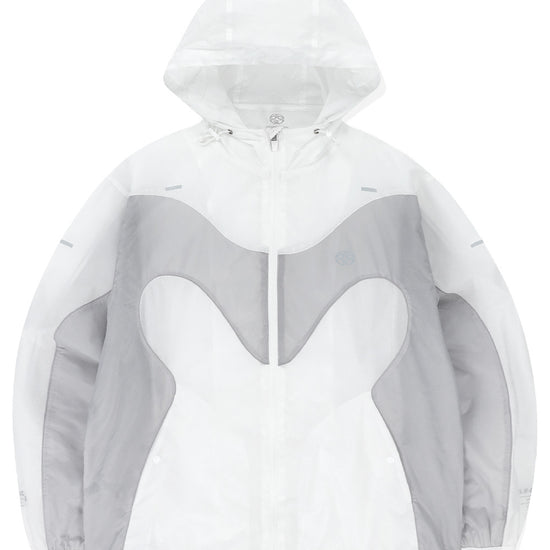 Mahagrid WAVE M LOGO HOODED WINDBREAKER [GREY]