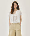 Marithé François Girbaud W CRINKLE SLEEVELESS + CARDIGAN SET