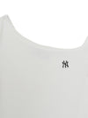 MLB Women's Basic Off Shoulder Shirring Ribbed Dress