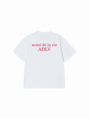 ADLV BASIC LOGO RED FONT SHORT SLEEVE T-SHIRT