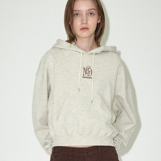 Mahagrid MGD SERIF LOGO CROP HOODIE