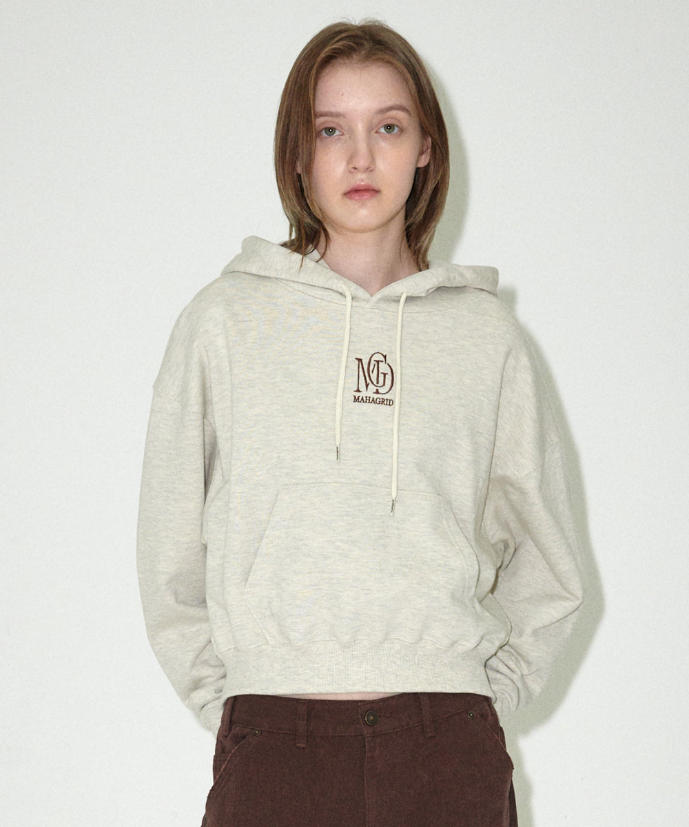 Mahagrid MGD SERIF LOGO CROP HOODIE