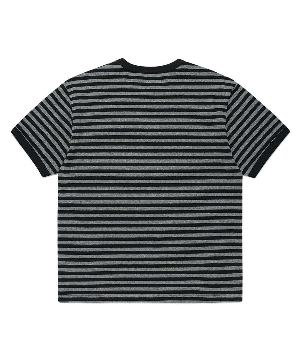 Cavish Striped Twin Star Ringer Short Sleeve Tee
