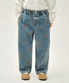 Marithé François Girbaud Kids Bear Printed Denim Pants