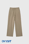 General Idea WOMAN Cooling Semi-Wide Knit Pants [TAUPE]