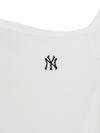 MLB Women's Basic Off Shoulder Shirring Ribbed Dress
