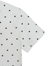 MLB Women's Dots Pattern Lettering Slim Semi Crop T-shirts