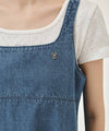 Marithé François Girbaud W DENIM SLEEVELESS DRESS light blue
