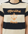 Marithé François Girbaud W MARINE GRAPHIC STRIPE TEE