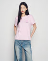 ADLV Woman Fuzzy Bear Short Sleeve T-Shirt