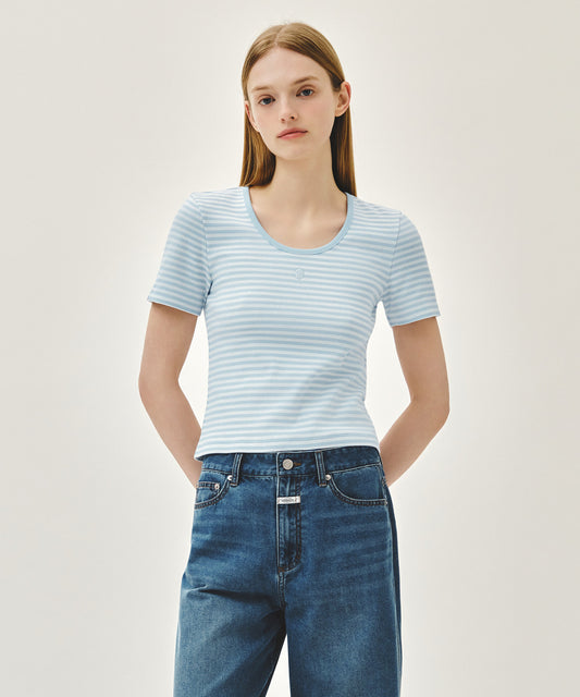 Marithé François Girbaud W DEEP NECK RINGER TEE