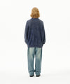 Mahagrid Pigment Flag Knit Sweater [Blue]