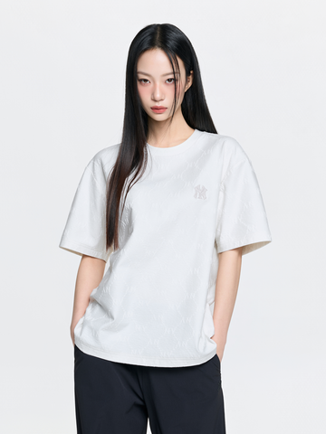 MLB Dia Monogram Tonal Jacquard Over Fit T-Shirts