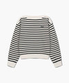 Marithé François Girbaud Women's Boat Neck Oversized Sweatshirt Navy