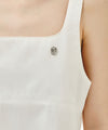 Marithé François Girbaud W DENIM SLEEVELESS DRESS off white
