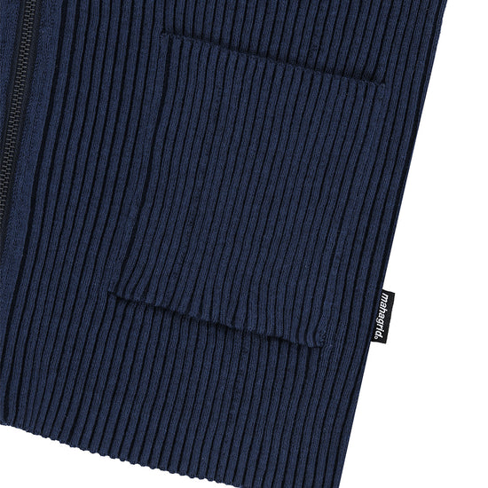 Mahagrid Two Tone Zip Up Cardigan