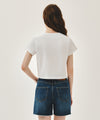 Marithé François Girbaud W FRENCH GRAPHIC CROP TEE