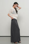 General Idea WOMAN Sheer Net Button Collar Half Knit
