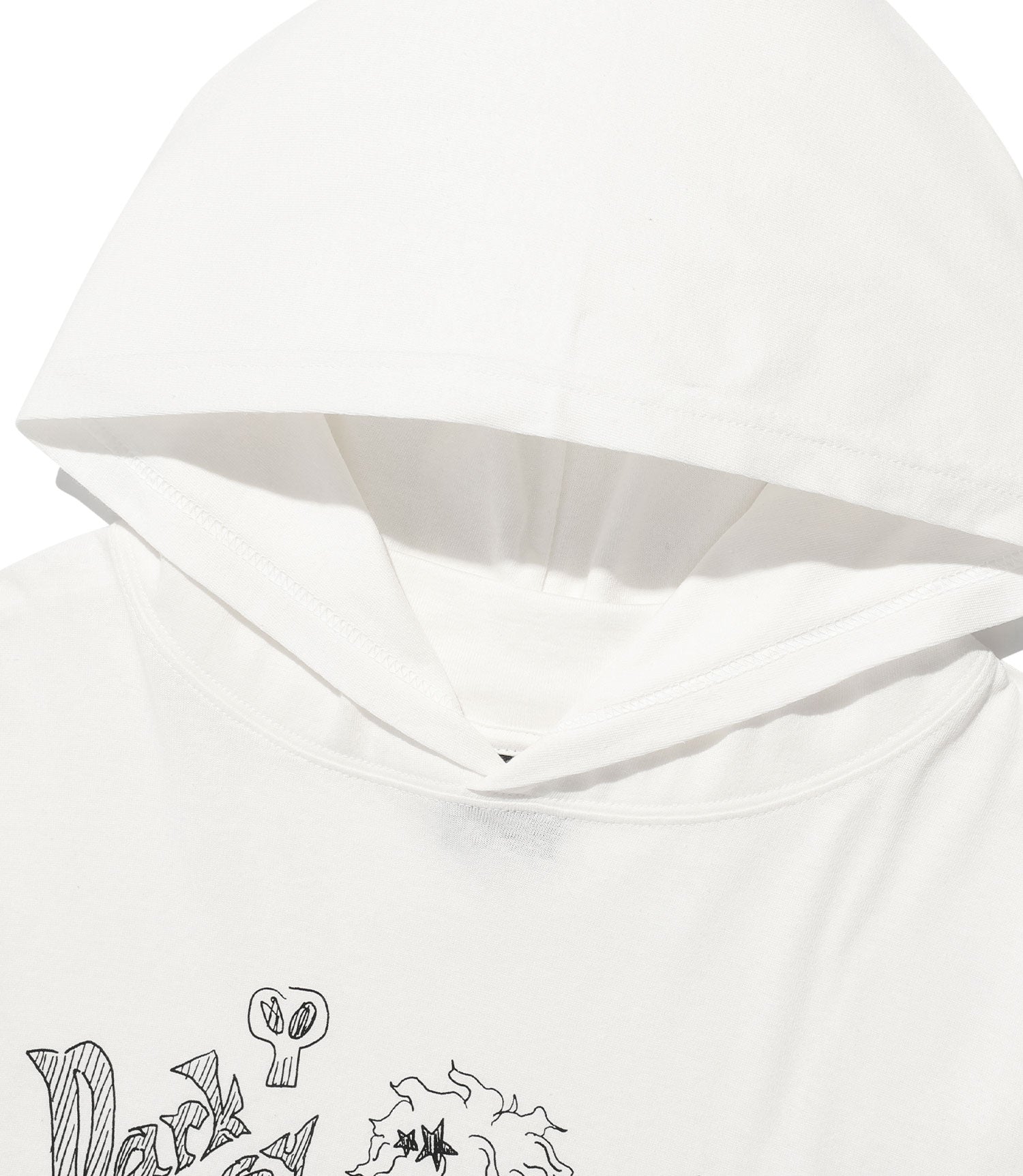 Nice Ghost Club Doodle Big Big Long Sleeve Hoodie