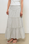 General Idea WOMAN Shirring Tiered Long Skirt