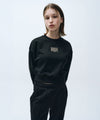 Marithé François Girbaud Women's Small Classic Logo Crop Sweatshirt in Oatmeal