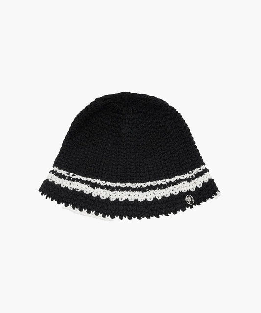 Marithé François Girbaud MOUVEMENT STRIPE BUCKET HAT black
