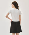 Marithé François Girbaud W LEMON GRAPHIC SLIM CROP TEE