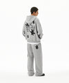 Mahagrid Pray Applique Zip Up Hoodie