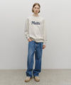 Marithé François Girbaud Applique Logo Oversized Sweatshirt (Brushed) Oatmeal