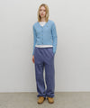 Marithé François Girbaud Women's V-Neck Crop Cardigan in Sky Blue